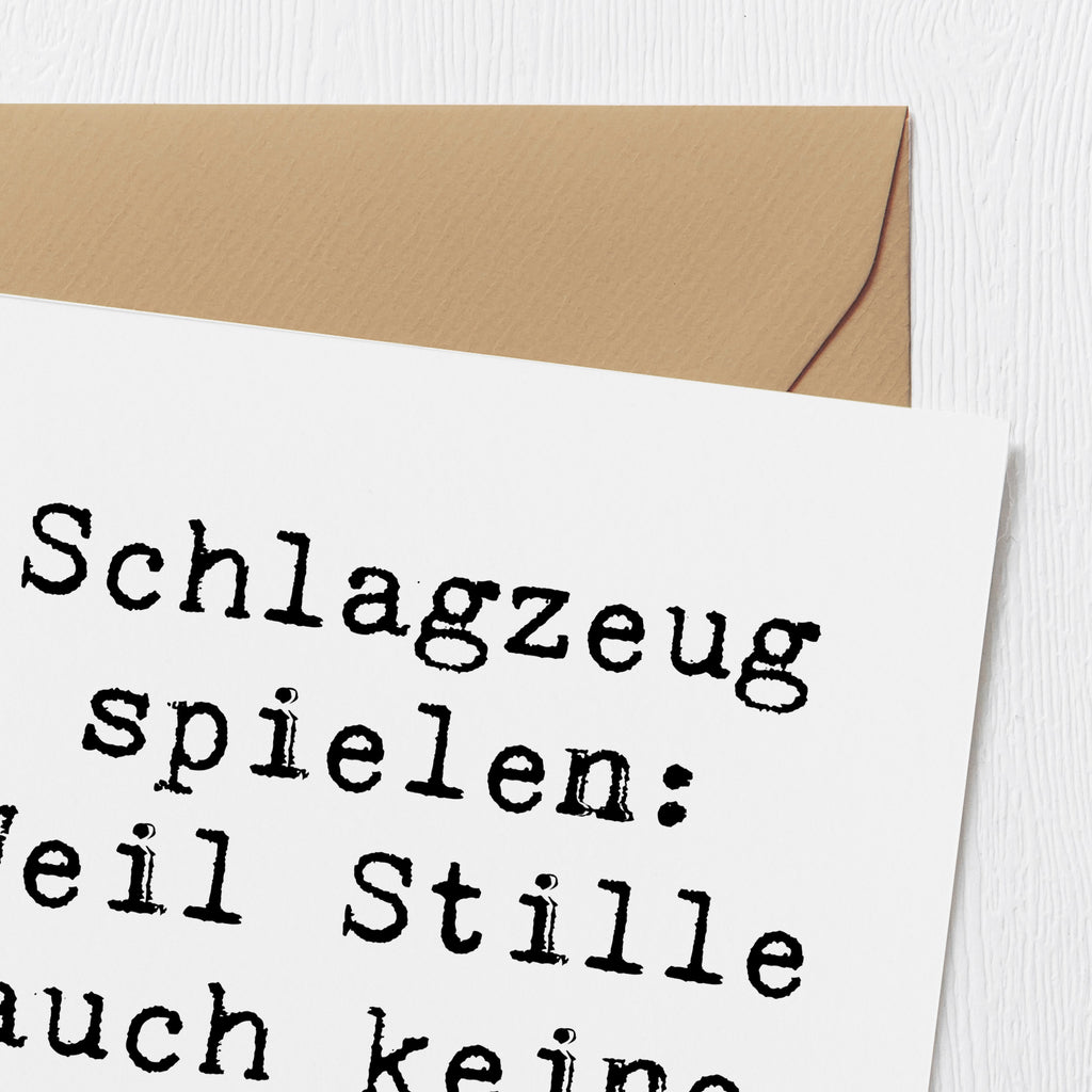 Deluxe Karte Spruch Schlagzeug Magie Karte, Grußkarte, Klappkarte, Einladungskarte, Glückwunschkarte, Hochzeitskarte, Geburtstagskarte, Hochwertige Grußkarte, Hochwertige Klappkarte, Instrumente, Geschenke Musiker, Musikliebhaber