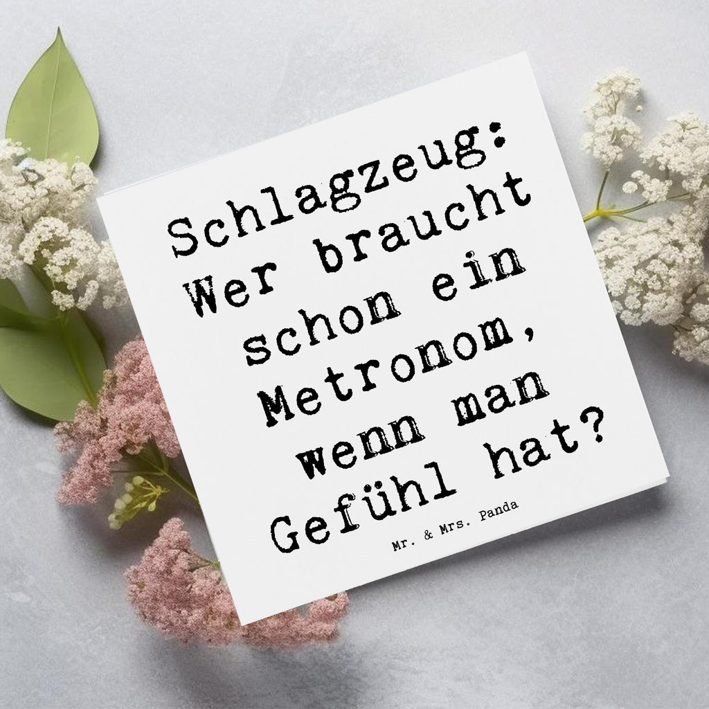 Deluxe Karte Spruch Schlagzeug Gefühl Karte, Grußkarte, Klappkarte, Einladungskarte, Glückwunschkarte, Hochzeitskarte, Geburtstagskarte, Hochwertige Grußkarte, Hochwertige Klappkarte, Instrumente, Geschenke Musiker, Musikliebhaber