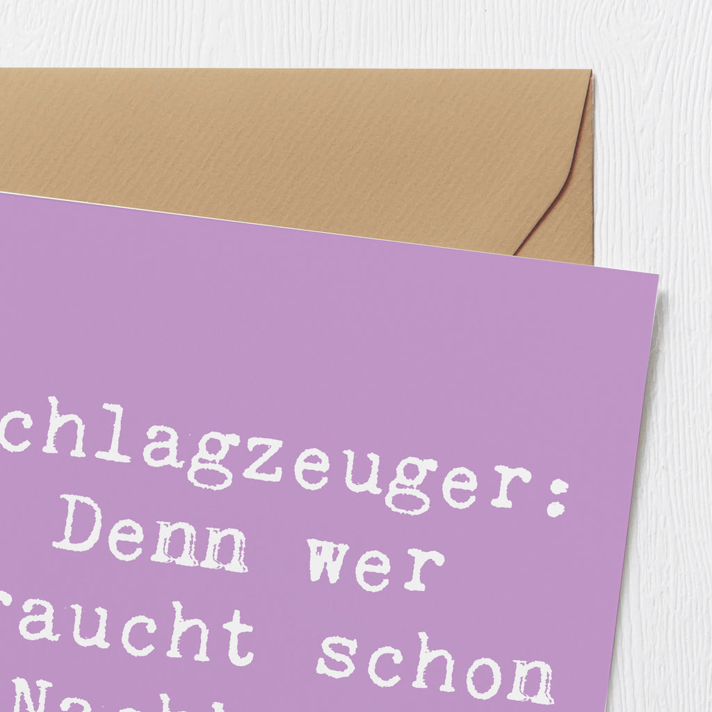 Deluxe Karte Spruch Schlagzeuger Spruch Karte, Grußkarte, Klappkarte, Einladungskarte, Glückwunschkarte, Hochzeitskarte, Geburtstagskarte, Hochwertige Grußkarte, Hochwertige Klappkarte, Instrumente, Geschenke Musiker, Musikliebhaber