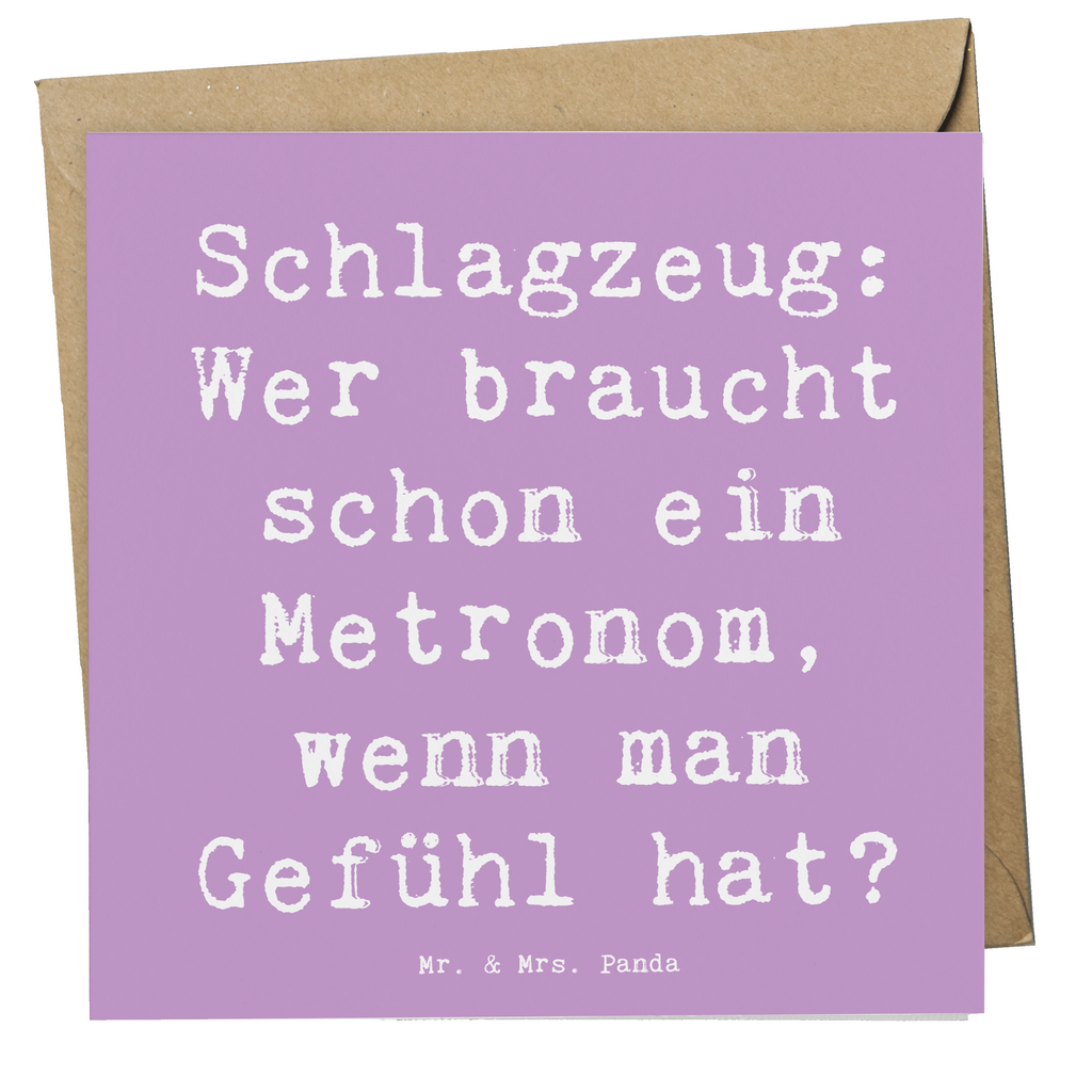 Deluxe Karte Spruch Schlagzeug Gefühl Karte, Grußkarte, Klappkarte, Einladungskarte, Glückwunschkarte, Hochzeitskarte, Geburtstagskarte, Hochwertige Grußkarte, Hochwertige Klappkarte, Instrumente, Geschenke Musiker, Musikliebhaber