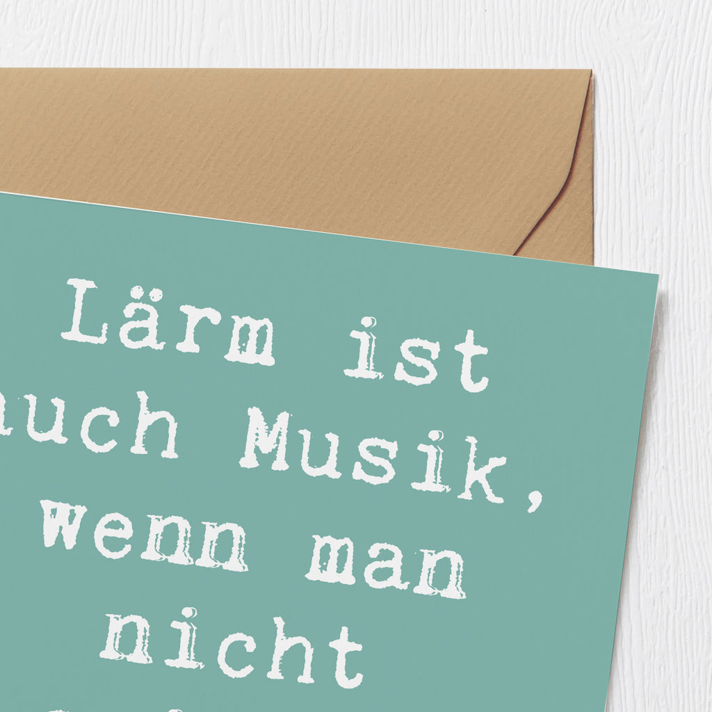 Deluxe Karte Spruch Schlagzeug Lärm Karte, Grußkarte, Klappkarte, Einladungskarte, Glückwunschkarte, Hochzeitskarte, Geburtstagskarte, Hochwertige Grußkarte, Hochwertige Klappkarte, Instrumente, Geschenke Musiker, Musikliebhaber