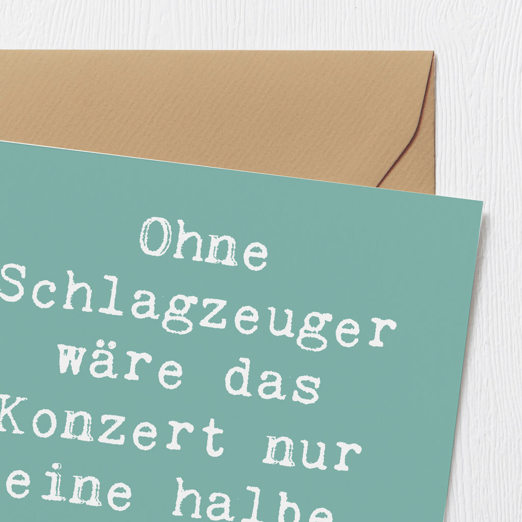 Deluxe Karte Spruch Schlagzeug Konzert Karte, Grußkarte, Klappkarte, Einladungskarte, Glückwunschkarte, Hochzeitskarte, Geburtstagskarte, Hochwertige Grußkarte, Hochwertige Klappkarte, Instrumente, Geschenke Musiker, Musikliebhaber