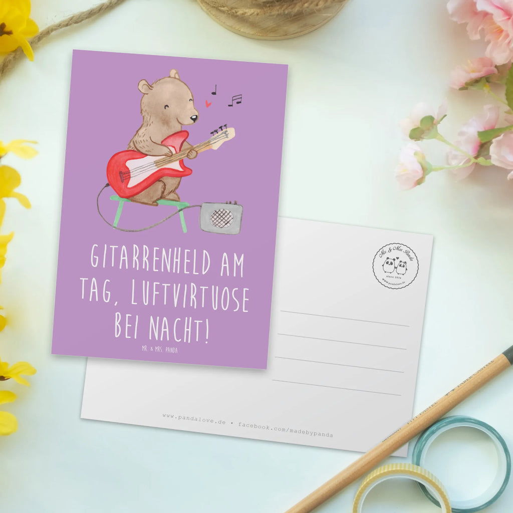 Postkarte Gitarrenheld Postkarte, Karte, Geschenkkarte, Grußkarte, Einladung, Ansichtskarte, Geburtstagskarte, Einladungskarte, Dankeskarte, Ansichtskarten, Einladung Geburtstag, Einladungskarten Geburtstag, Instrumente, Geschenke Musiker, Musikliebhaber