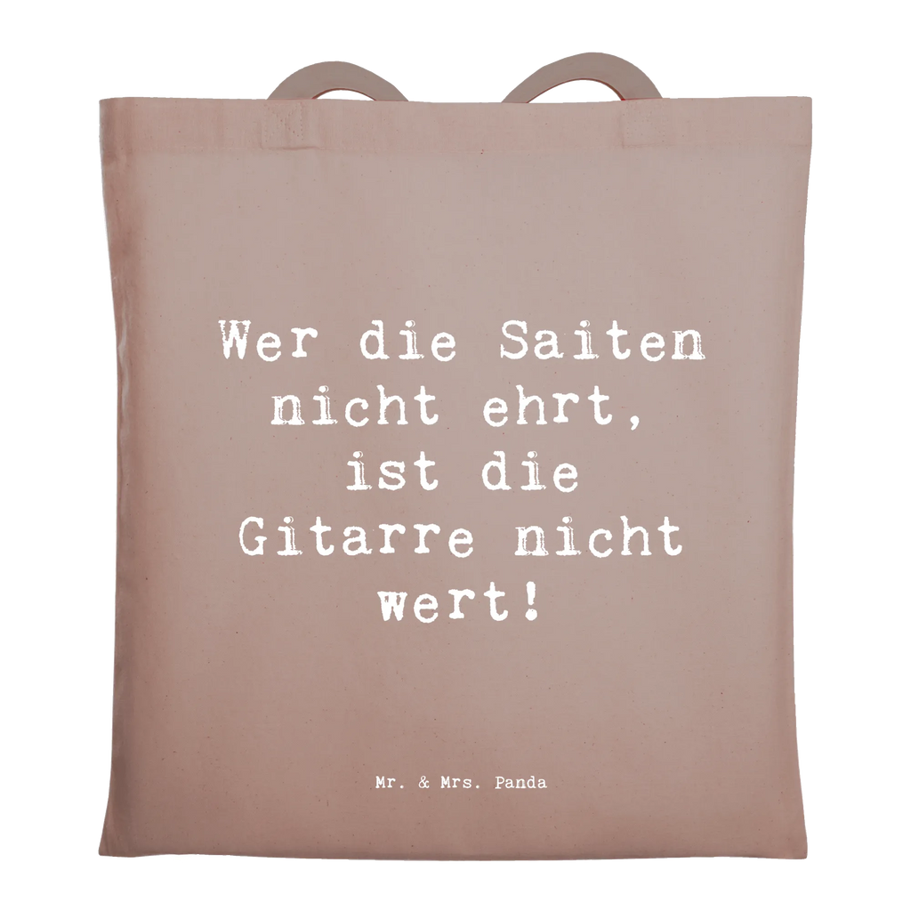 Tote bag Saying Wer die Saiten nicht ehrt, ist die Gitarre nicht wert! Beuteltasche, Beutel, Einkaufstasche, Jutebeutel, Stoffbeutel, Tasche, Shopper, Umhängetasche, Strandtasche, Schultertasche, Stofftasche, Tragetasche, Badetasche, Jutetasche, Einkaufstüte, Laptoptasche, Instrumente, Geschenke Musiker, Musikliebhaber