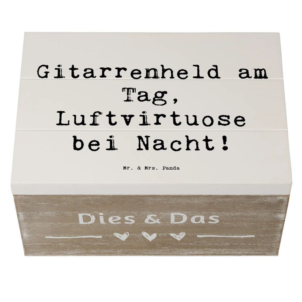 Holzkiste Spruch Gitarrenheld Holzkiste, Kiste, Schatzkiste, Truhe, Schatulle, XXL, Erinnerungsbox, Erinnerungskiste, Dekokiste, Aufbewahrungsbox, Geschenkbox, Geschenkdose, Instrumente, Geschenke Musiker, Musikliebhaber