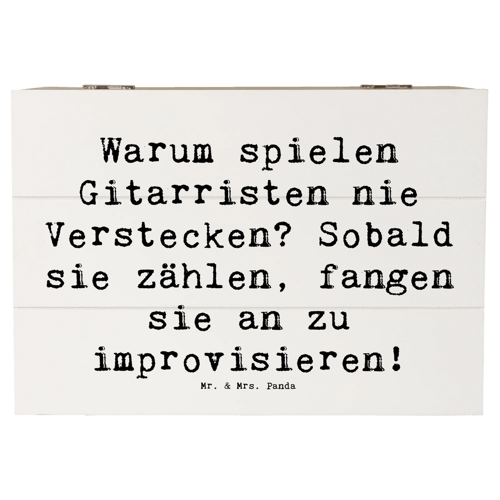 Holzkiste Spruch Gitarre Improvisation Holzkiste, Kiste, Schatzkiste, Truhe, Schatulle, XXL, Erinnerungsbox, Erinnerungskiste, Dekokiste, Aufbewahrungsbox, Geschenkbox, Geschenkdose, Instrumente, Geschenke Musiker, Musikliebhaber