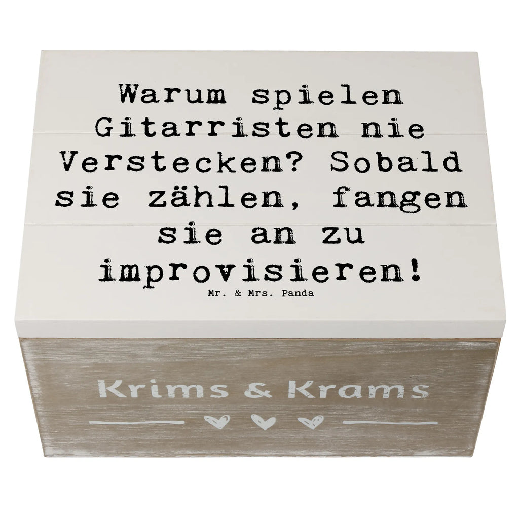 Holzkiste Spruch Gitarre Improvisation Holzkiste, Kiste, Schatzkiste, Truhe, Schatulle, XXL, Erinnerungsbox, Erinnerungskiste, Dekokiste, Aufbewahrungsbox, Geschenkbox, Geschenkdose, Instrumente, Geschenke Musiker, Musikliebhaber