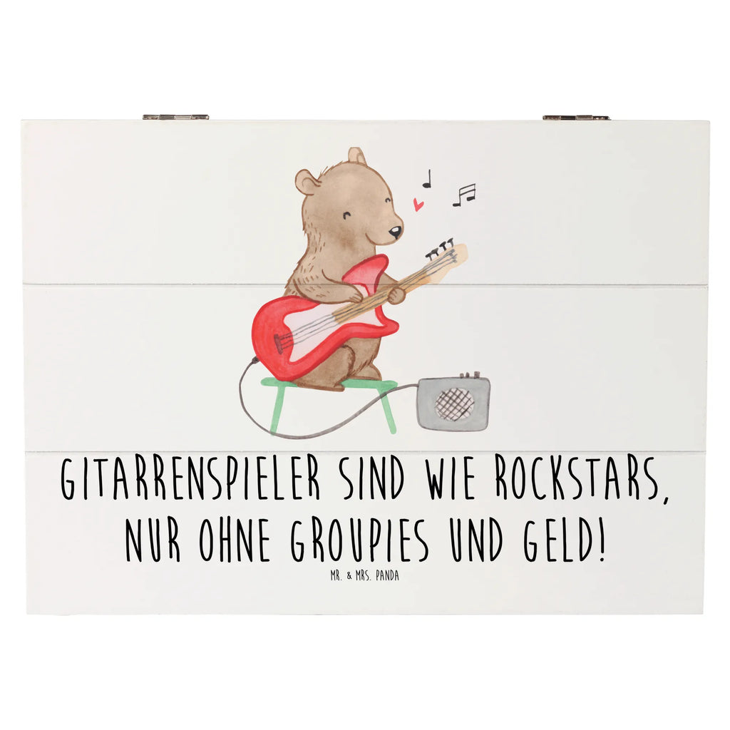 Holzkiste Gitarre Helden Holzkiste, Kiste, Schatzkiste, Truhe, Schatulle, XXL, Erinnerungsbox, Erinnerungskiste, Dekokiste, Aufbewahrungsbox, Geschenkbox, Geschenkdose, Instrumente, Geschenke Musiker, Musikliebhaber