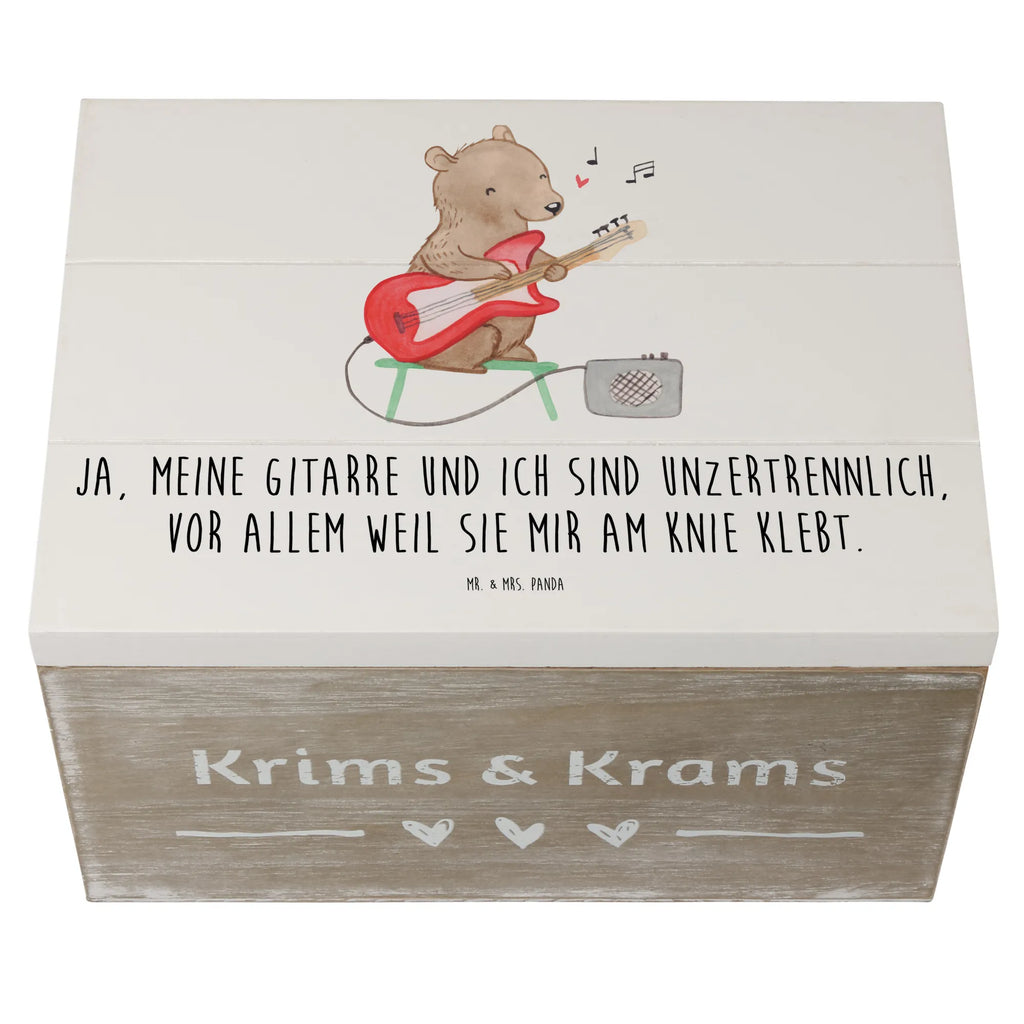 Holzkiste Gitarre Freund Holzkiste, Kiste, Schatzkiste, Truhe, Schatulle, XXL, Erinnerungsbox, Erinnerungskiste, Dekokiste, Aufbewahrungsbox, Geschenkbox, Geschenkdose, Instrumente, Geschenke Musiker, Musikliebhaber