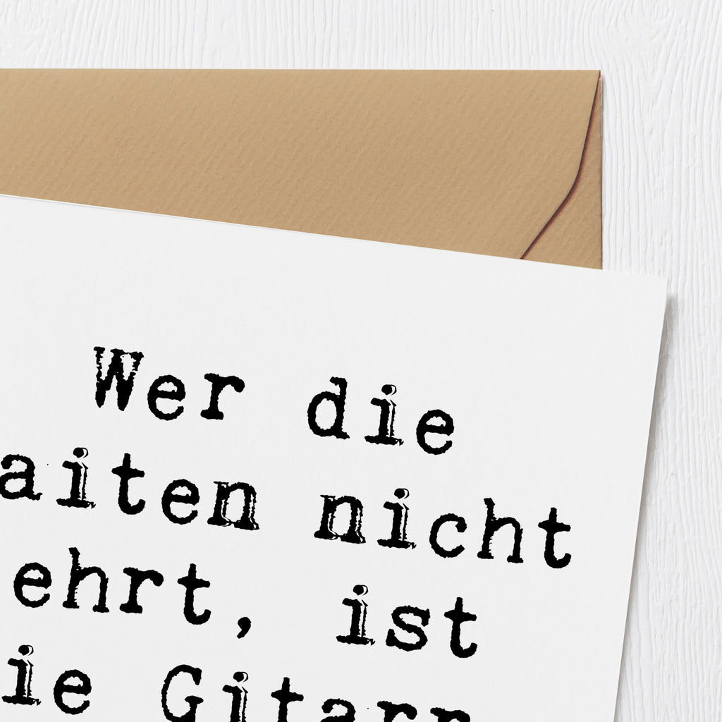 Deluxe Karte Spruch Gitarre Wert Karte, Grußkarte, Klappkarte, Einladungskarte, Glückwunschkarte, Hochzeitskarte, Geburtstagskarte, Hochwertige Grußkarte, Hochwertige Klappkarte, Instrumente, Geschenke Musiker, Musikliebhaber