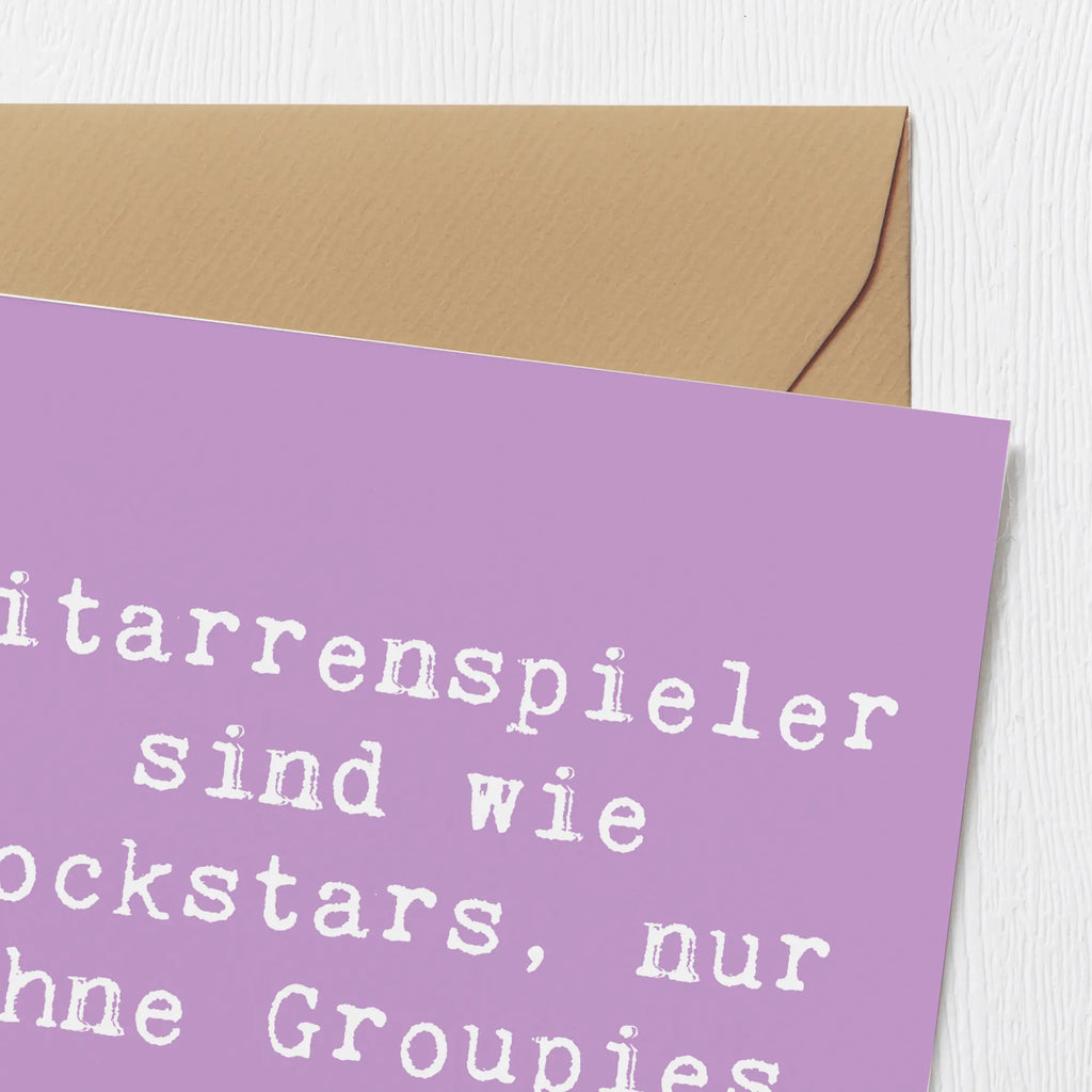 Deluxe Karte Spruch Gitarre Helden Karte, Grußkarte, Klappkarte, Einladungskarte, Glückwunschkarte, Hochzeitskarte, Geburtstagskarte, Hochwertige Grußkarte, Hochwertige Klappkarte, Instrumente, Geschenke Musiker, Musikliebhaber