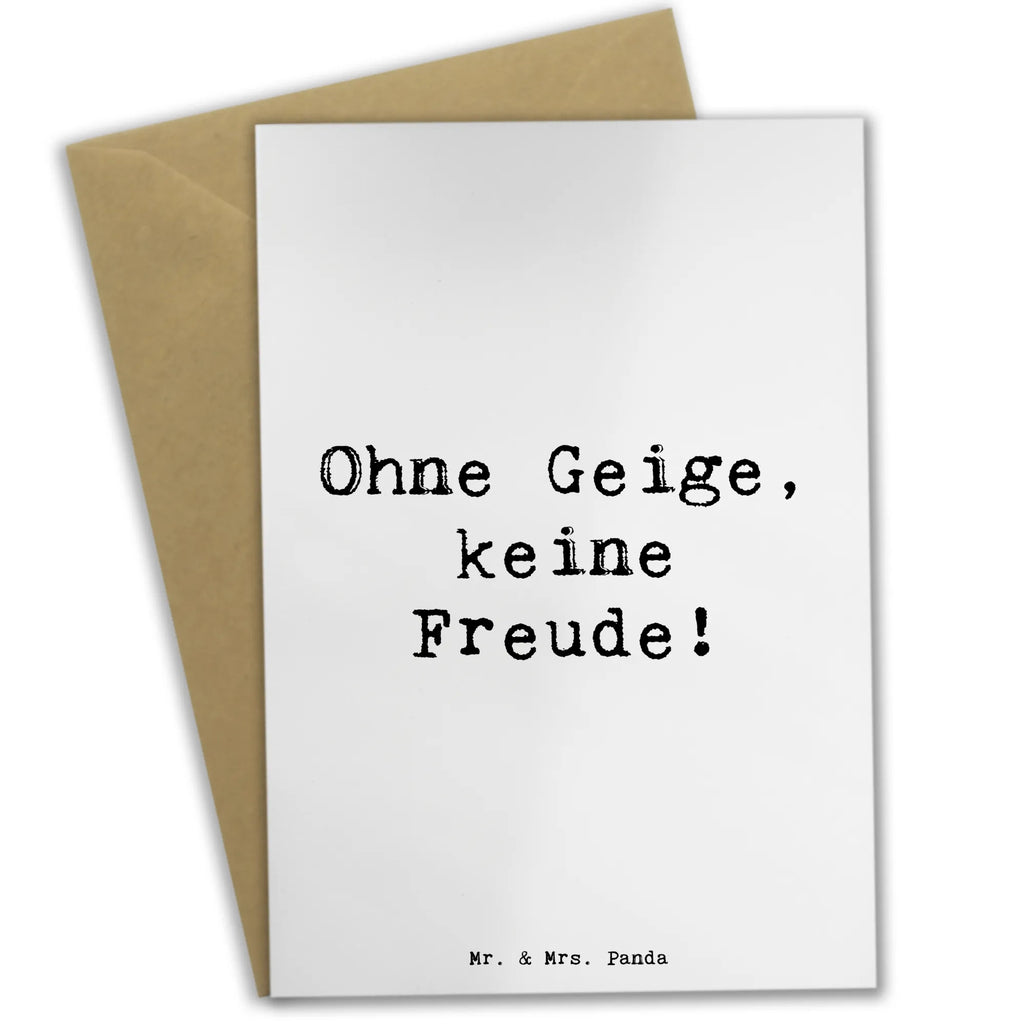 Grußkarte Spruch Geige Freude Grußkarte, Klappkarte, Einladungskarte, Glückwunschkarte, Hochzeitskarte, Geburtstagskarte, Karte, Ansichtskarten, Instrumente, Geschenke Musiker, Musikliebhaber