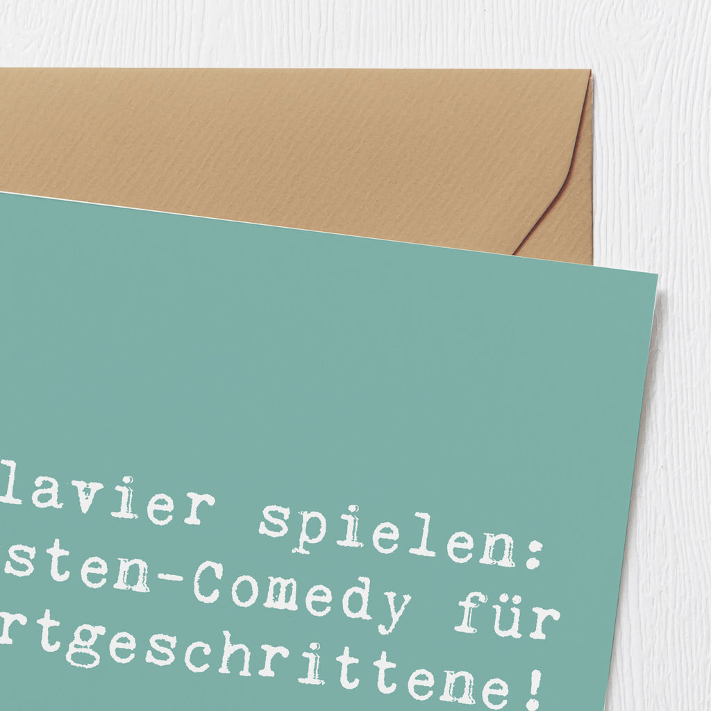 Deluxe Karte Spruch Klavier Tasten Karte, Grußkarte, Klappkarte, Einladungskarte, Glückwunschkarte, Hochzeitskarte, Geburtstagskarte, Hochwertige Grußkarte, Hochwertige Klappkarte, Instrumente, Geschenke Musiker, Musikliebhaber