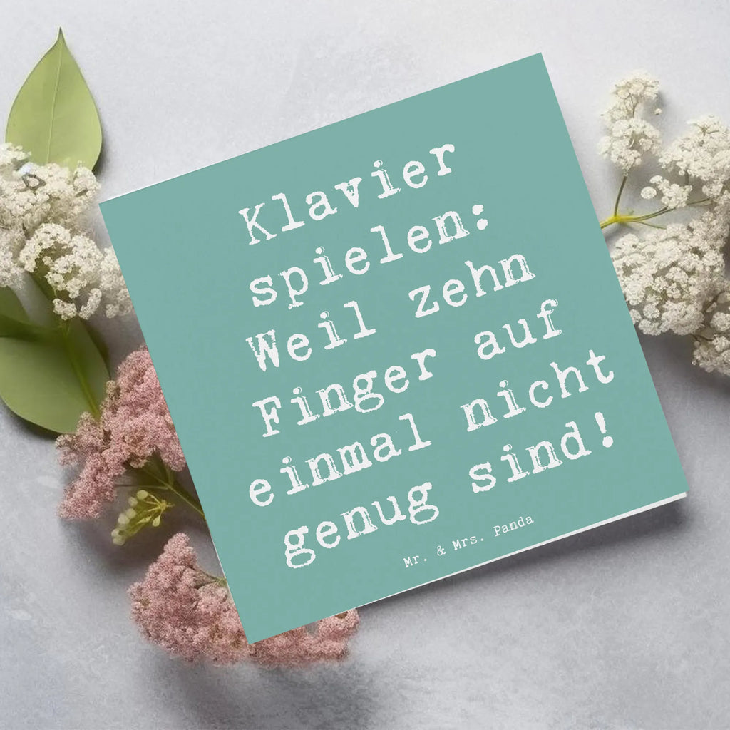 Deluxe Karte Spruch Klavier Magie Karte, Grußkarte, Klappkarte, Einladungskarte, Glückwunschkarte, Hochzeitskarte, Geburtstagskarte, Hochwertige Grußkarte, Hochwertige Klappkarte, Instrumente, Geschenke Musiker, Musikliebhaber