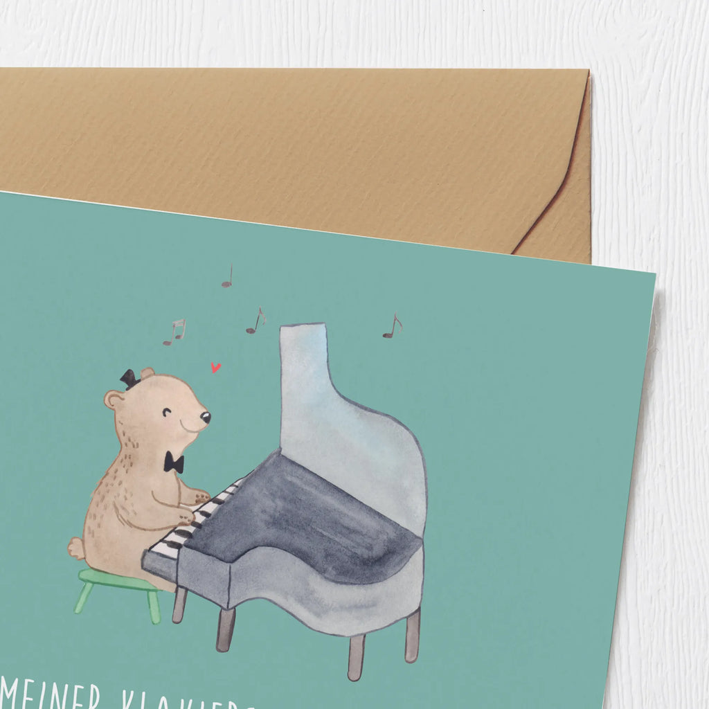 Deluxe Card Bei meiner Klavierstunde fühle ich mich wie in einer Achterbahn. Hoch, runter und immer am Rande der Panik! Karte, Grußkarte, Klappkarte, Einladungskarte, Glückwunschkarte, Hochzeitskarte, Geburtstagskarte, Hochwertige Grußkarte, Hochwertige Klappkarte, Instrumente, Geschenke Musiker, Musikliebhaber