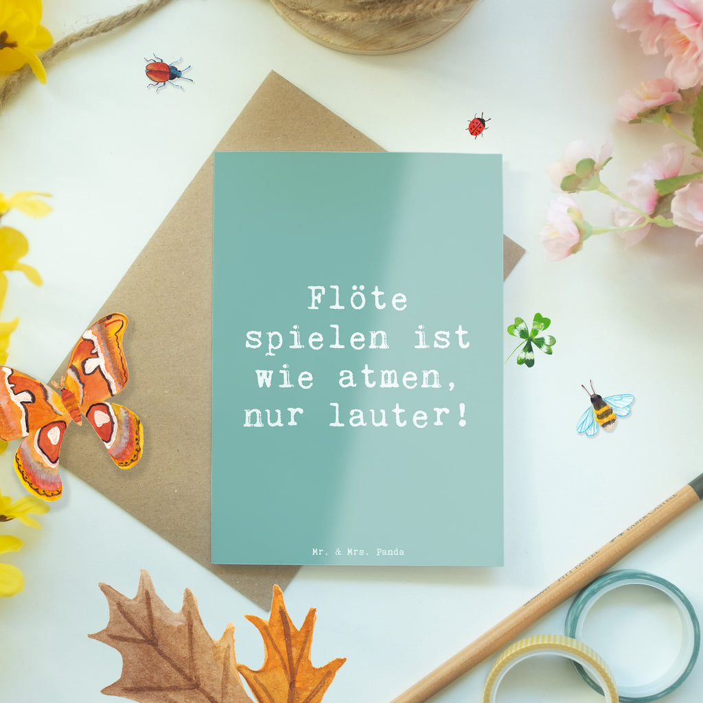 Grußkarte Spruch Flöte Atem Grußkarte, Klappkarte, Einladungskarte, Glückwunschkarte, Hochzeitskarte, Geburtstagskarte, Karte, Ansichtskarten, Instrumente, Geschenke Musiker, Musikliebhaber