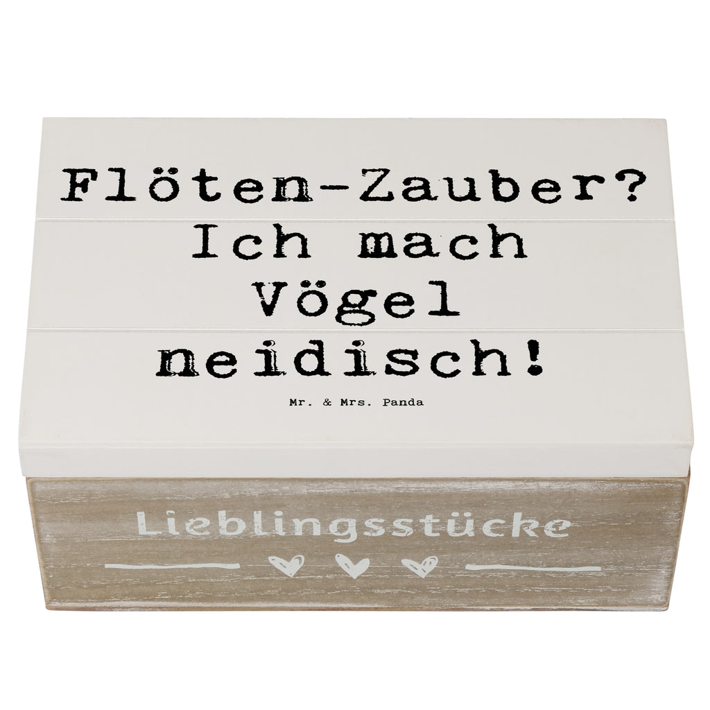 Holzkiste Spruch Flöte Zauber Holzkiste, Kiste, Schatzkiste, Truhe, Schatulle, XXL, Erinnerungsbox, Erinnerungskiste, Dekokiste, Aufbewahrungsbox, Geschenkbox, Geschenkdose, Instrumente, Geschenke Musiker, Musikliebhaber