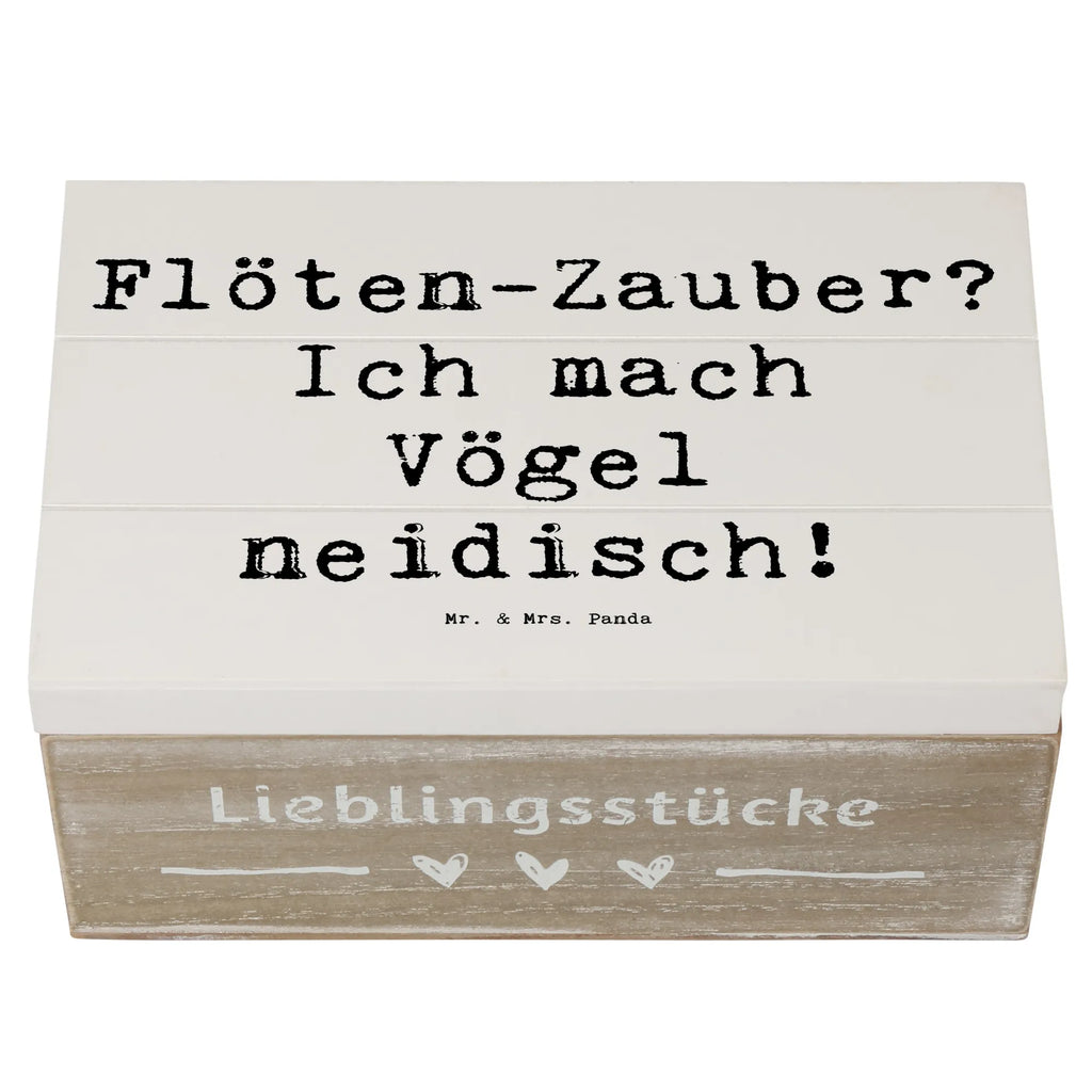 Holzkiste Spruch Flöte Zauber Holzkiste, Kiste, Schatzkiste, Truhe, Schatulle, XXL, Erinnerungsbox, Erinnerungskiste, Dekokiste, Aufbewahrungsbox, Geschenkbox, Geschenkdose, Instrumente, Geschenke Musiker, Musikliebhaber