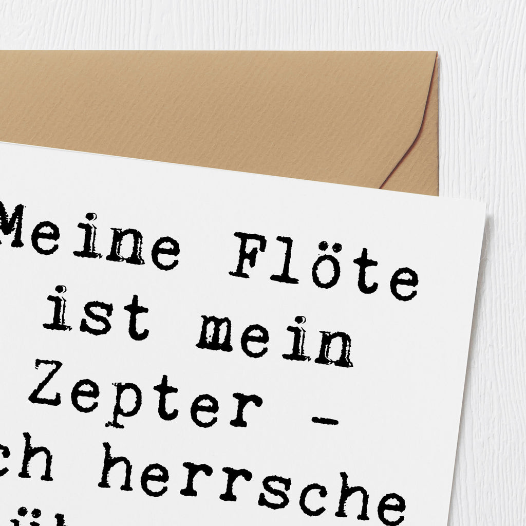 Deluxe Karte Spruch Flötenzauber Karte, Grußkarte, Klappkarte, Einladungskarte, Glückwunschkarte, Hochzeitskarte, Geburtstagskarte, Hochwertige Grußkarte, Hochwertige Klappkarte, Instrumente, Geschenke Musiker, Musikliebhaber