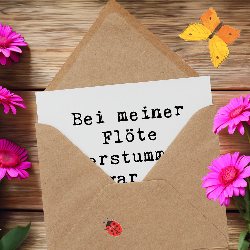 Deluxe Karte Spruch Besondere Flöte Karte, Grußkarte, Klappkarte, Einladungskarte, Glückwunschkarte, Hochzeitskarte, Geburtstagskarte, Hochwertige Grußkarte, Hochwertige Klappkarte, Instrumente, Geschenke Musiker, Musikliebhaber