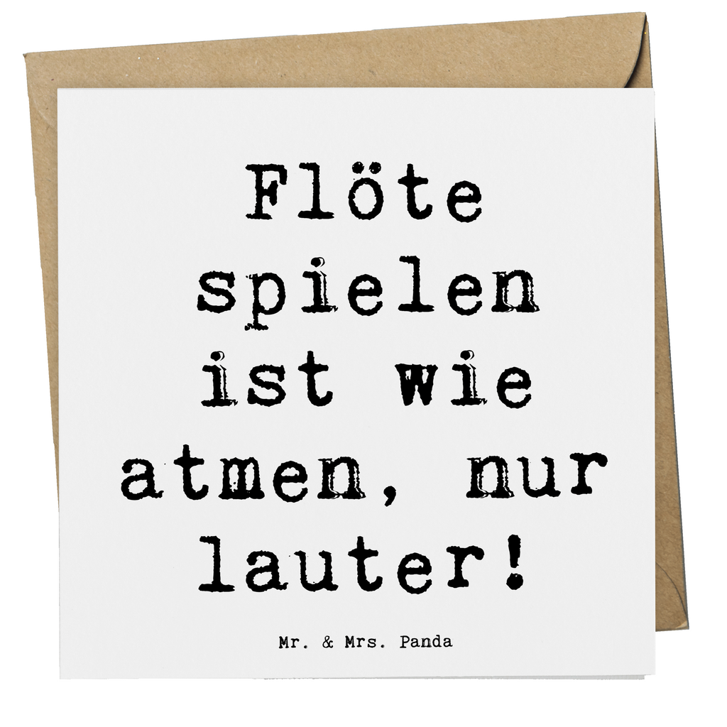 Deluxe Karte Spruch Flöte Atem Karte, Grußkarte, Klappkarte, Einladungskarte, Glückwunschkarte, Hochzeitskarte, Geburtstagskarte, Hochwertige Grußkarte, Hochwertige Klappkarte, Instrumente, Geschenke Musiker, Musikliebhaber