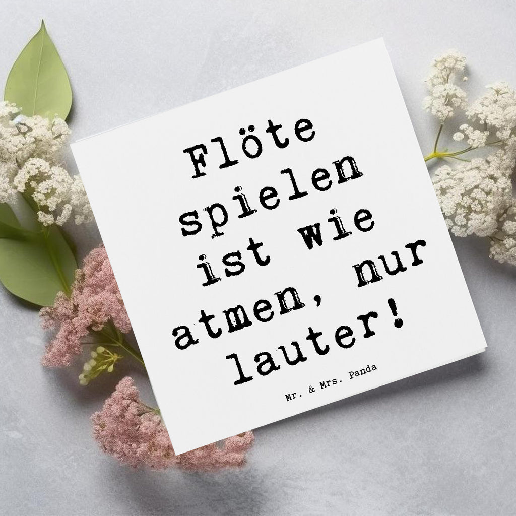 Deluxe Karte Spruch Flöte Atem Karte, Grußkarte, Klappkarte, Einladungskarte, Glückwunschkarte, Hochzeitskarte, Geburtstagskarte, Hochwertige Grußkarte, Hochwertige Klappkarte, Instrumente, Geschenke Musiker, Musikliebhaber