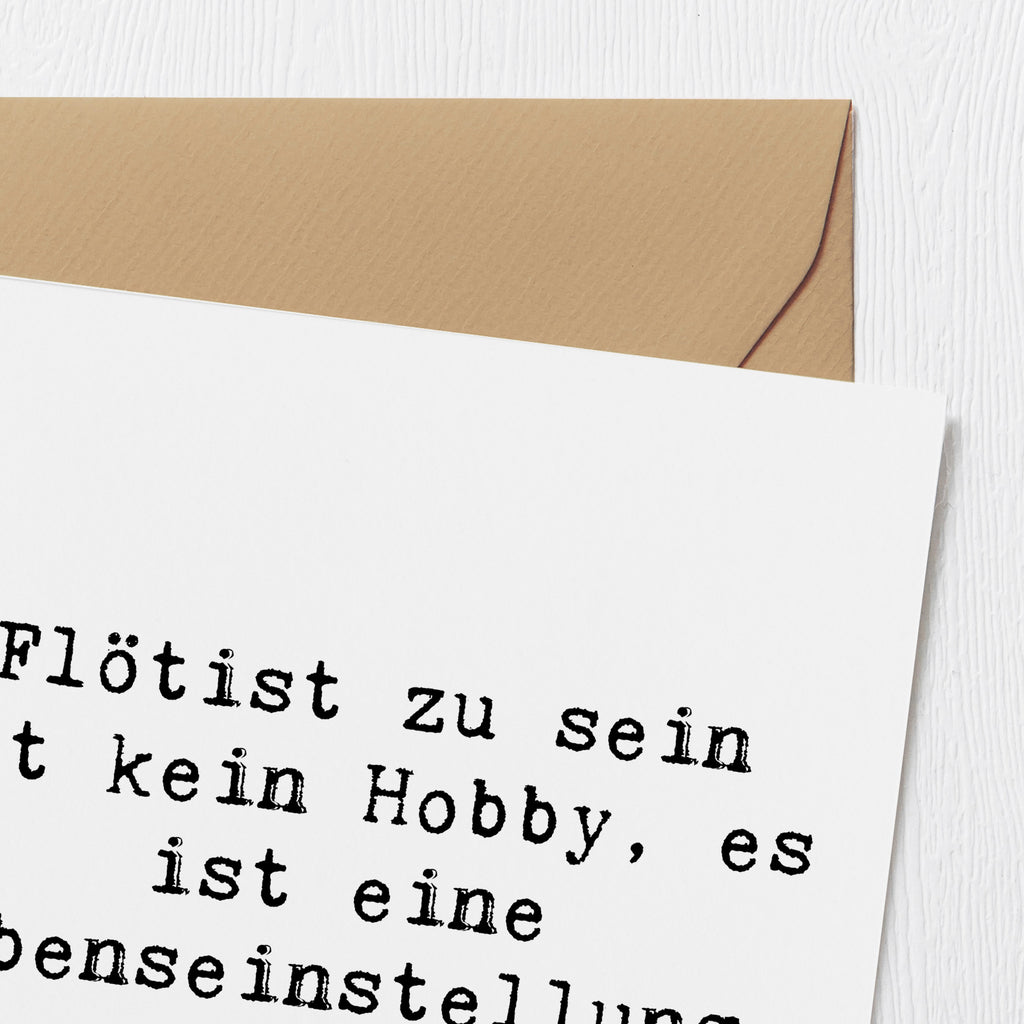 Deluxe Karte Spruch Flötist zu sein ist kein Hobby, es ist eine Lebenseinstellung. Karte, Grußkarte, Klappkarte, Einladungskarte, Glückwunschkarte, Hochzeitskarte, Geburtstagskarte, Hochwertige Grußkarte, Hochwertige Klappkarte, Instrumente, Geschenke Musiker, Musikliebhaber