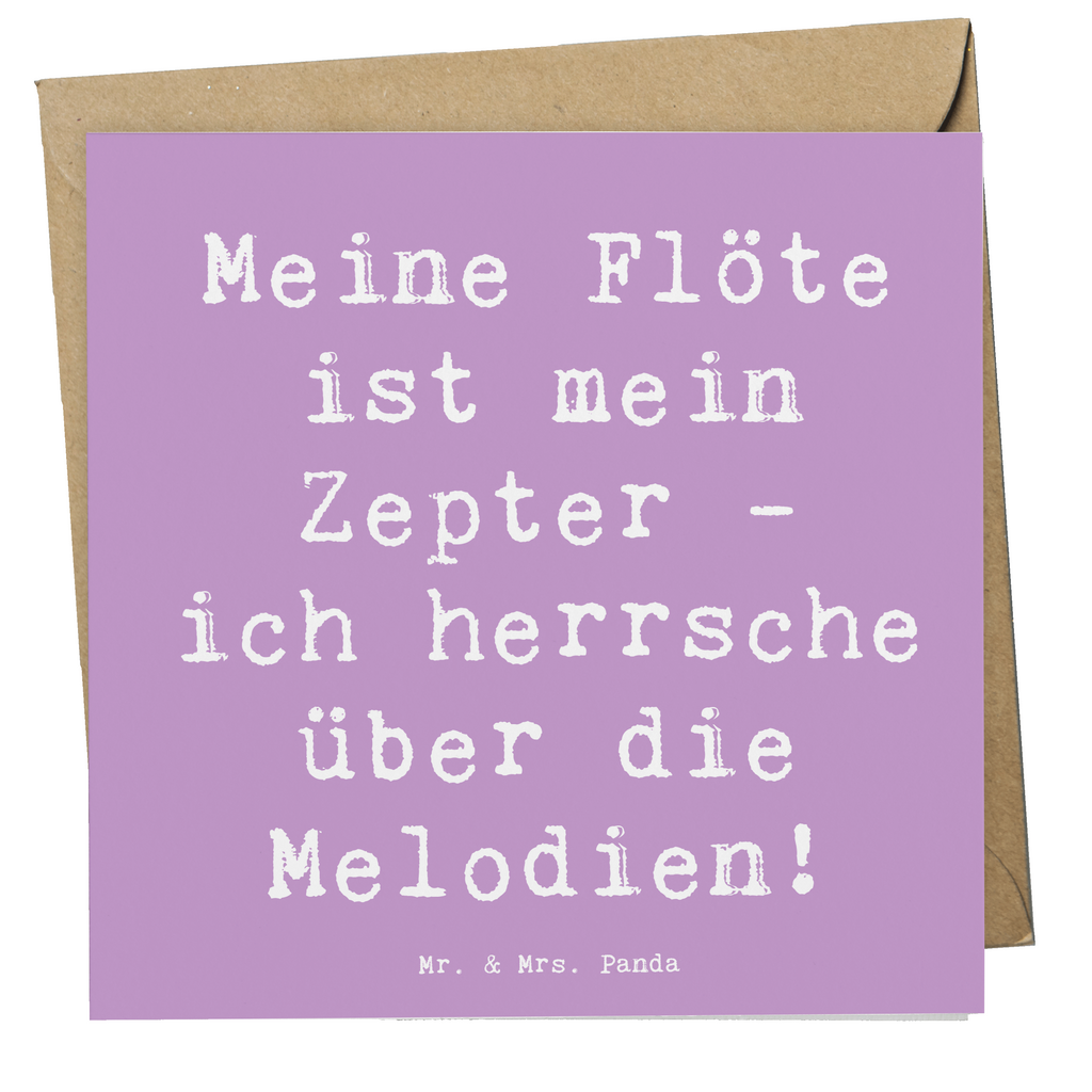 Deluxe Karte Spruch Flötenzauber Karte, Grußkarte, Klappkarte, Einladungskarte, Glückwunschkarte, Hochzeitskarte, Geburtstagskarte, Hochwertige Grußkarte, Hochwertige Klappkarte, Instrumente, Geschenke Musiker, Musikliebhaber