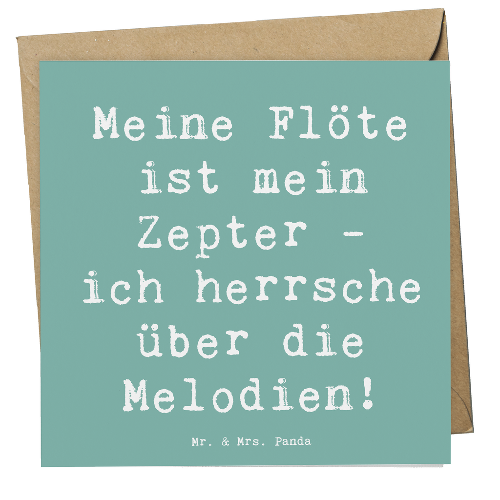 Deluxe Karte Spruch Flötenzauber Karte, Grußkarte, Klappkarte, Einladungskarte, Glückwunschkarte, Hochzeitskarte, Geburtstagskarte, Hochwertige Grußkarte, Hochwertige Klappkarte, Instrumente, Geschenke Musiker, Musikliebhaber