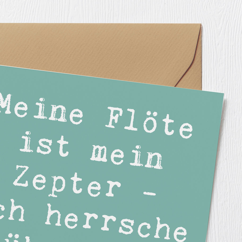 Deluxe Karte Spruch Flötenzauber Karte, Grußkarte, Klappkarte, Einladungskarte, Glückwunschkarte, Hochzeitskarte, Geburtstagskarte, Hochwertige Grußkarte, Hochwertige Klappkarte, Instrumente, Geschenke Musiker, Musikliebhaber