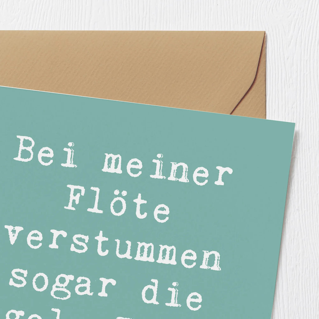 Deluxe Karte Spruch Besondere Flöte Karte, Grußkarte, Klappkarte, Einladungskarte, Glückwunschkarte, Hochzeitskarte, Geburtstagskarte, Hochwertige Grußkarte, Hochwertige Klappkarte, Instrumente, Geschenke Musiker, Musikliebhaber