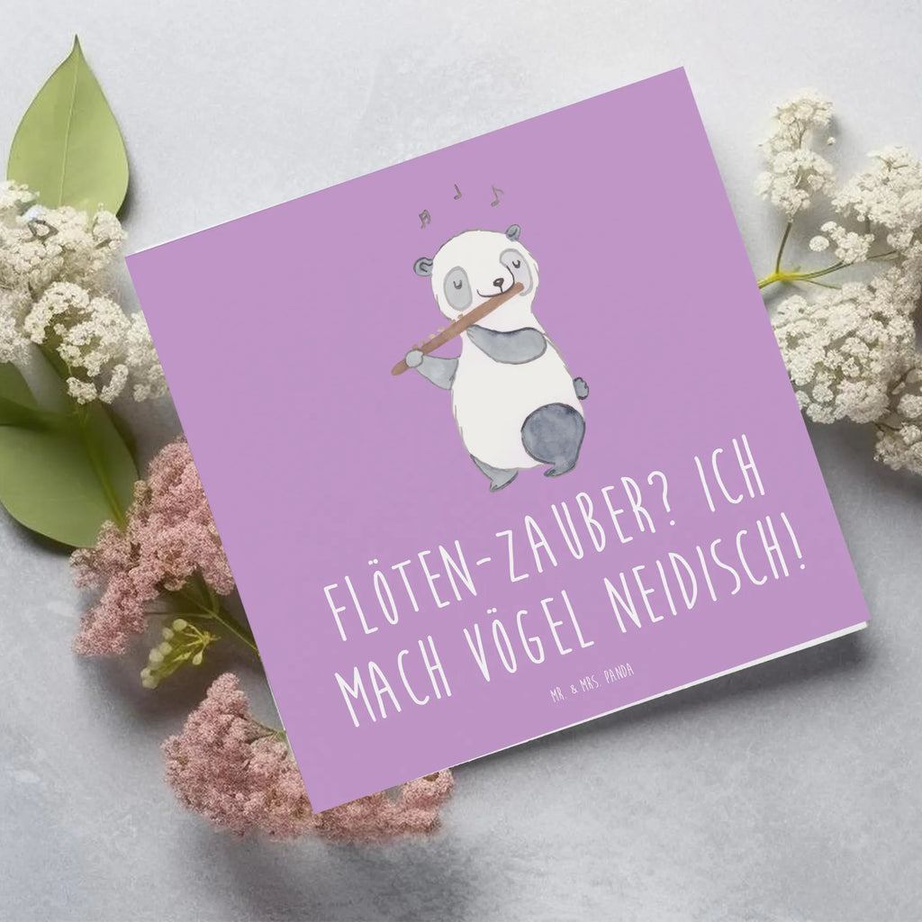 Deluxe Karte Flöte Zauber Karte, Grußkarte, Klappkarte, Einladungskarte, Glückwunschkarte, Hochzeitskarte, Geburtstagskarte, Hochwertige Grußkarte, Hochwertige Klappkarte, Instrumente, Geschenke Musiker, Musikliebhaber