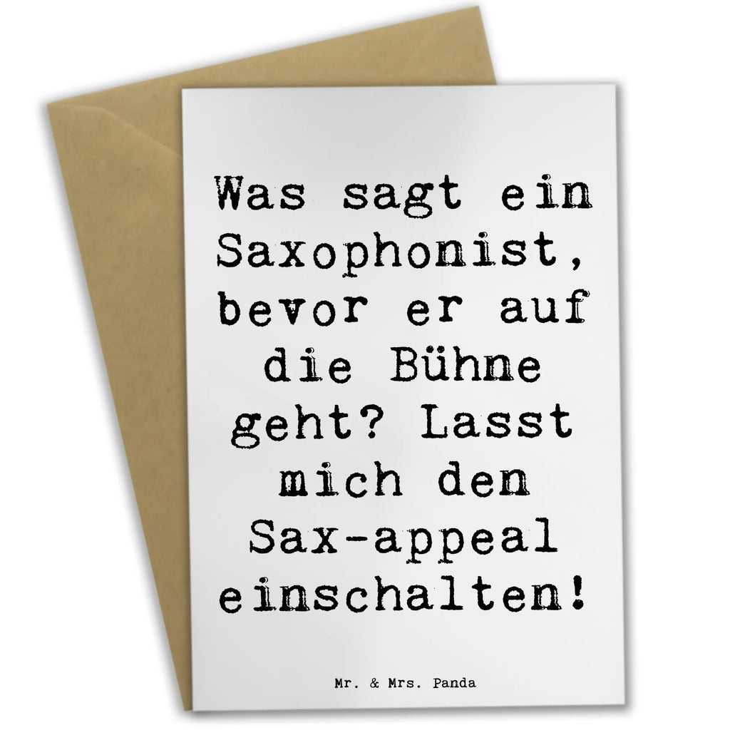 Grußkarte Spruch Magischer Saxophon-Charme Grußkarte, Klappkarte, Einladungskarte, Glückwunschkarte, Hochzeitskarte, Geburtstagskarte, Karte, Ansichtskarten, Instrumente, Geschenke Musiker, Musikliebhaber