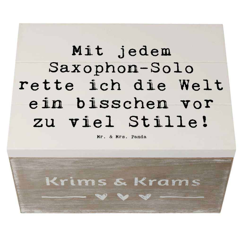 Holzkiste Spruch Saxophon Magie Holzkiste, Kiste, Schatzkiste, Truhe, Schatulle, XXL, Erinnerungsbox, Erinnerungskiste, Dekokiste, Aufbewahrungsbox, Geschenkbox, Geschenkdose, Instrumente, Geschenke Musiker, Musikliebhaber