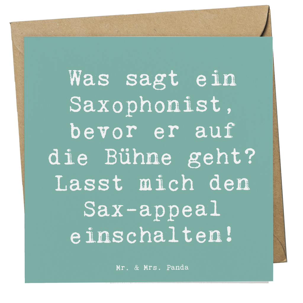 Deluxe Karte Spruch Magischer Saxophon-Charme Karte, Grußkarte, Klappkarte, Einladungskarte, Glückwunschkarte, Hochzeitskarte, Geburtstagskarte, Hochwertige Grußkarte, Hochwertige Klappkarte, Instrumente, Geschenke Musiker, Musikliebhaber