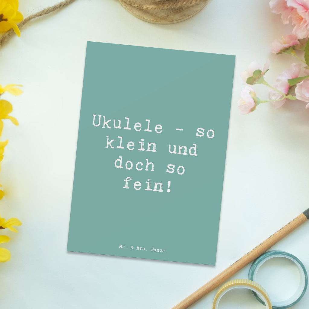 Postkarte Spruch Zauberhafte Ukulele Postkarte, Karte, Geschenkkarte, Grußkarte, Einladung, Ansichtskarte, Geburtstagskarte, Einladungskarte, Dankeskarte, Ansichtskarten, Einladung Geburtstag, Einladungskarten Geburtstag, Instrumente, Geschenke Musiker, Musikliebhaber