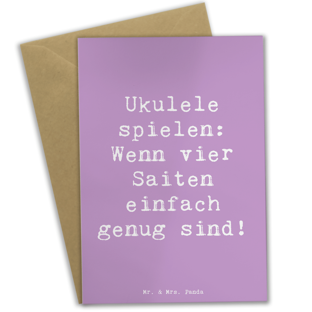 Grußkarte Spruch Ukulele Freude Grußkarte, Klappkarte, Einladungskarte, Glückwunschkarte, Hochzeitskarte, Geburtstagskarte, Karte, Ansichtskarten, Instrumente, Geschenke Musiker, Musikliebhaber