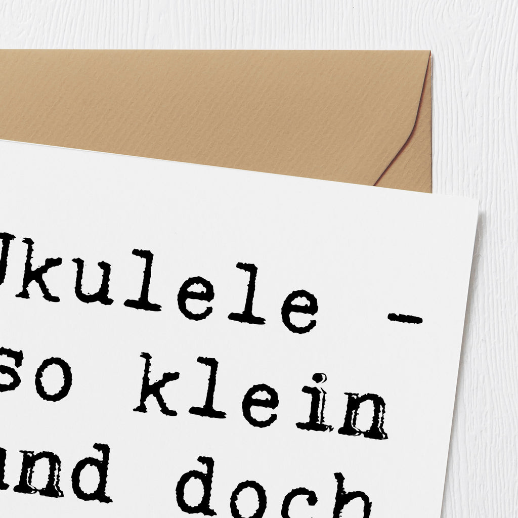 Deluxe Karte Spruch Zauberhafte Ukulele Karte, Grußkarte, Klappkarte, Einladungskarte, Glückwunschkarte, Hochzeitskarte, Geburtstagskarte, Hochwertige Grußkarte, Hochwertige Klappkarte, Instrumente, Geschenke Musiker, Musikliebhaber