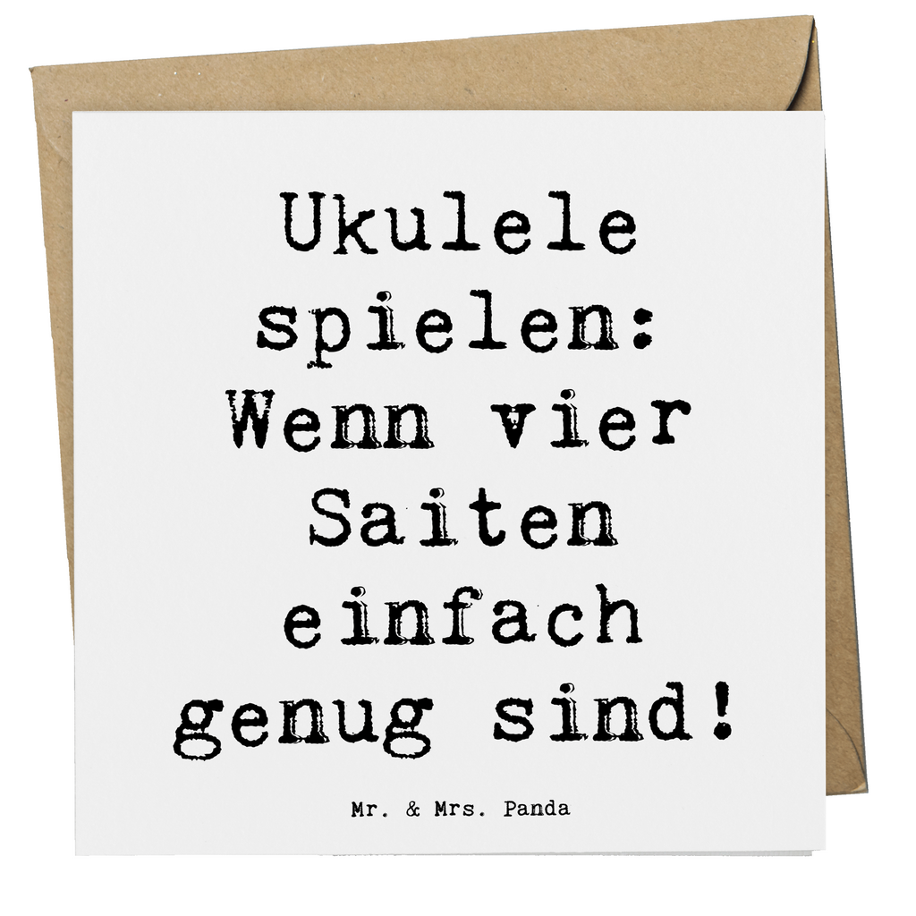 Deluxe Karte Spruch Ukulele Freude Karte, Grußkarte, Klappkarte, Einladungskarte, Glückwunschkarte, Hochzeitskarte, Geburtstagskarte, Hochwertige Grußkarte, Hochwertige Klappkarte, Instrumente, Geschenke Musiker, Musikliebhaber