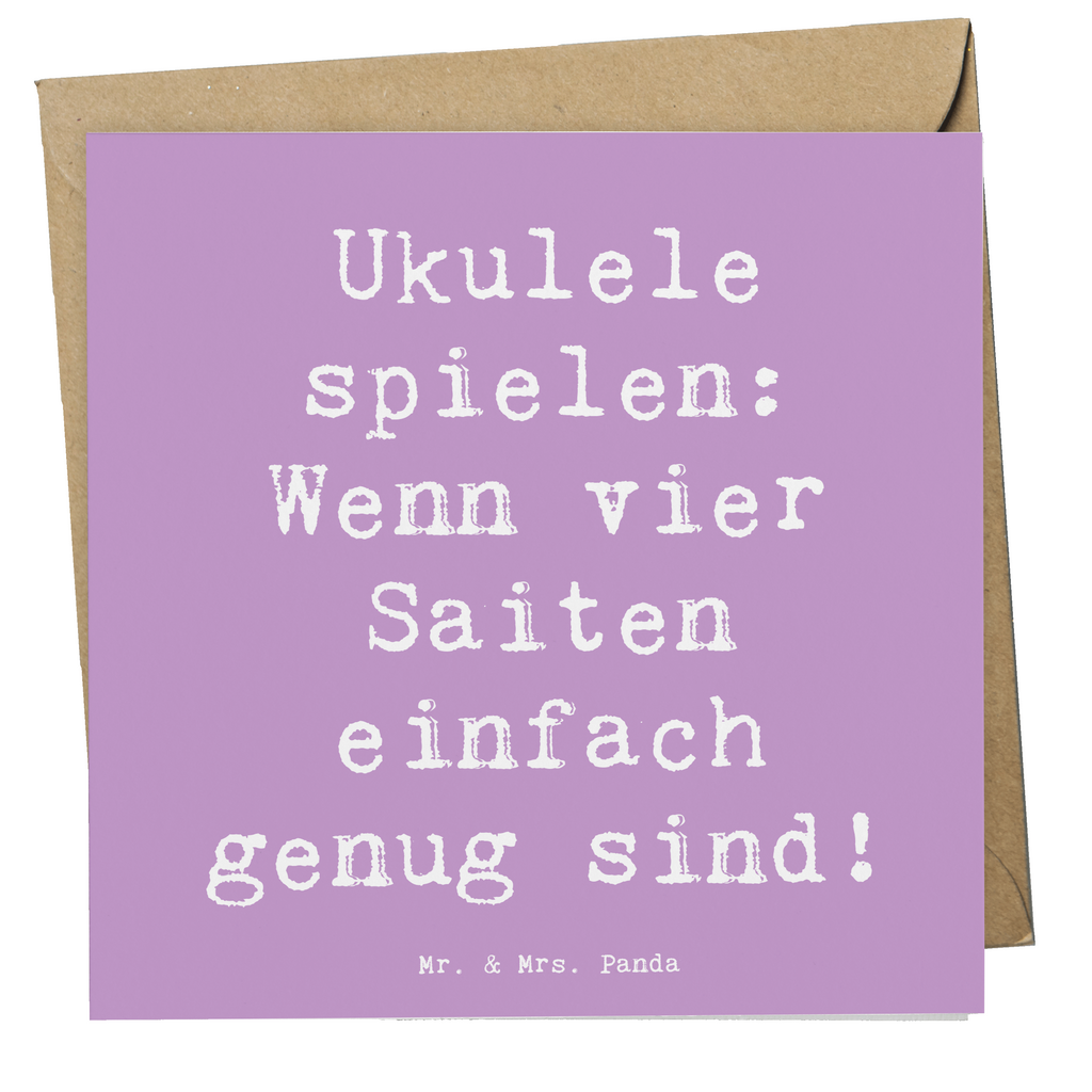 Deluxe Karte Spruch Ukulele Freude Karte, Grußkarte, Klappkarte, Einladungskarte, Glückwunschkarte, Hochzeitskarte, Geburtstagskarte, Hochwertige Grußkarte, Hochwertige Klappkarte, Instrumente, Geschenke Musiker, Musikliebhaber