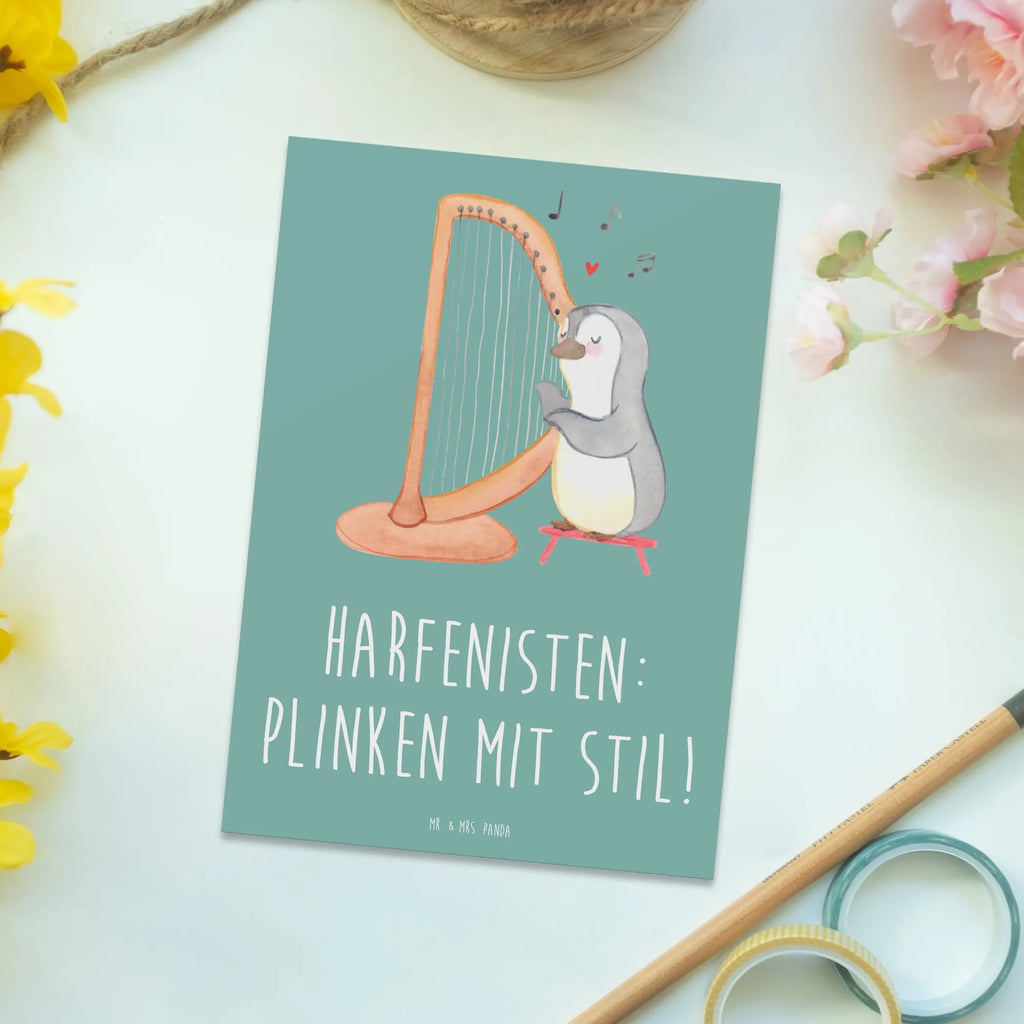 Postkarte Harfe mit Stil Postkarte, Karte, Geschenkkarte, Grußkarte, Einladung, Ansichtskarte, Geburtstagskarte, Einladungskarte, Dankeskarte, Ansichtskarten, Einladung Geburtstag, Einladungskarten Geburtstag, Instrumente, Geschenke Musiker, Musikliebhaber