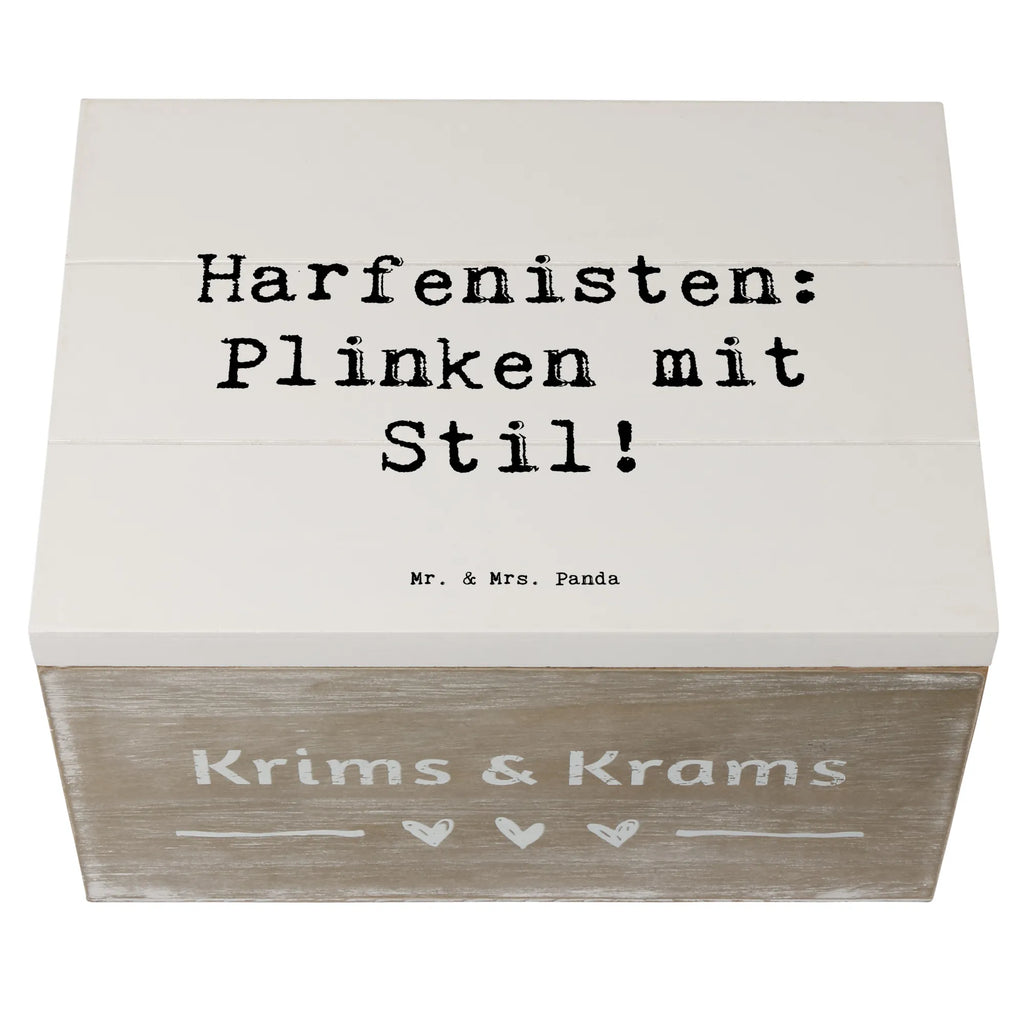 Holzkiste Spruch Harfe mit Stil Holzkiste, Kiste, Schatzkiste, Truhe, Schatulle, XXL, Erinnerungsbox, Erinnerungskiste, Dekokiste, Aufbewahrungsbox, Geschenkbox, Geschenkdose, Instrumente, Geschenke Musiker, Musikliebhaber