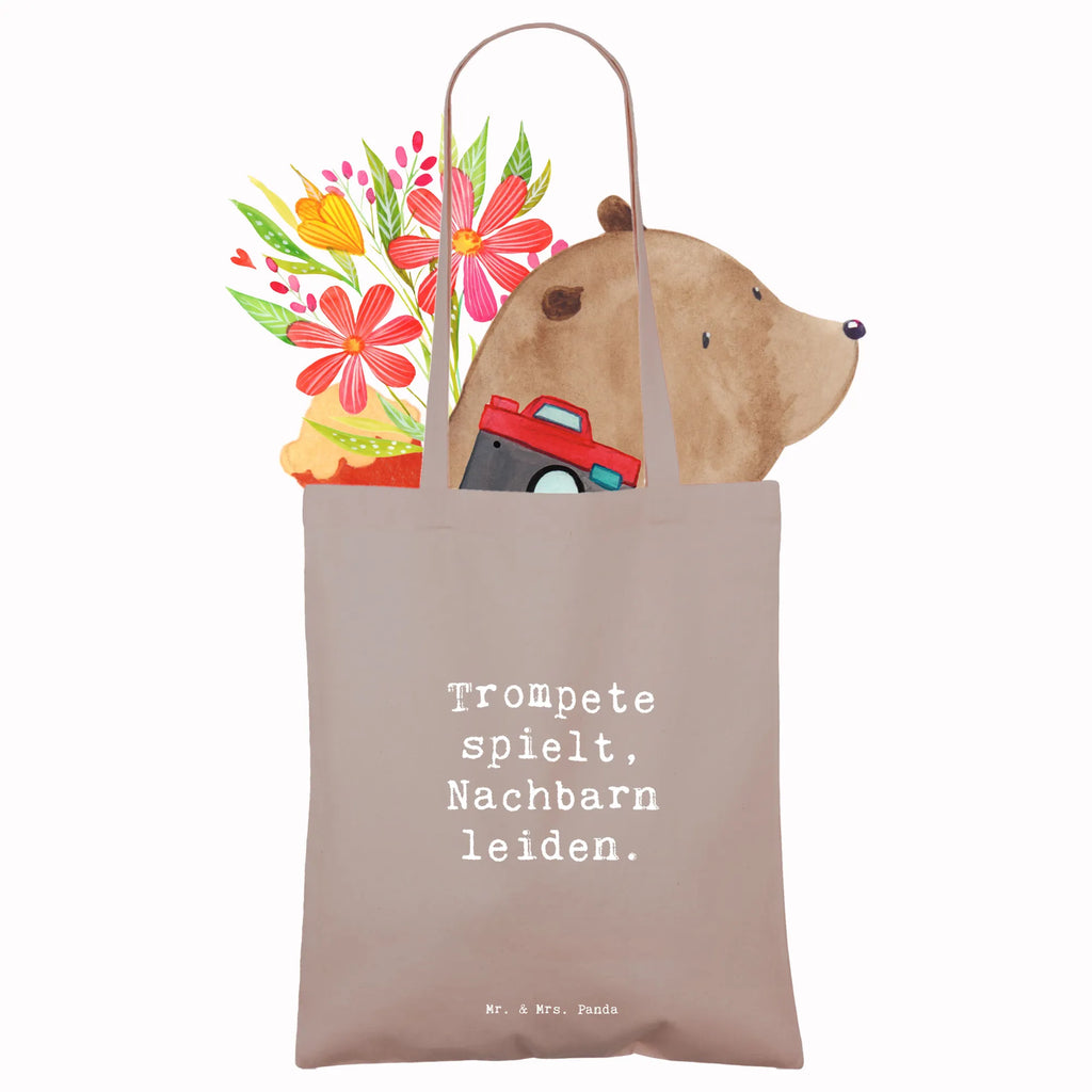 Tragetasche Trompete spielt, Nachbarn leiden. Beuteltasche, Beutel, Einkaufstasche, Jutebeutel, Stoffbeutel, Tasche, Shopper, Umhängetasche, Strandtasche, Schultertasche, Stofftasche, Tragetasche, Badetasche, Jutetasche, Einkaufstüte, Laptoptasche, Instrumente, Geschenke Musiker, Musikliebhaber