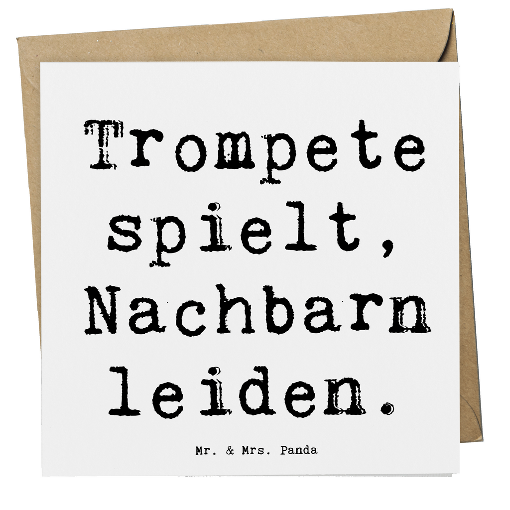 Deluxe Karte Spruch Trompete Freude Karte, Grußkarte, Klappkarte, Einladungskarte, Glückwunschkarte, Hochzeitskarte, Geburtstagskarte, Hochwertige Grußkarte, Hochwertige Klappkarte, Instrumente, Geschenke Musiker, Musikliebhaber