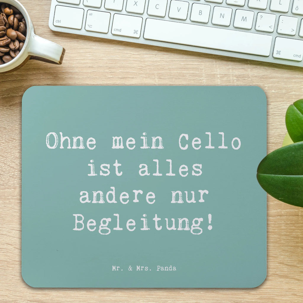 Mauspad Ohne mein Cello ist alles andere nur Begleitung - Cello Stolz Mousepad, Computer zubehör, Büroausstattung, PC Zubehör, Arbeitszimmer, Mauspad, Einzigartiges Mauspad, Designer Mauspad, Mausunterlage, Mauspad Büro, Instrumente, Geschenke Musiker, Musikliebhaber