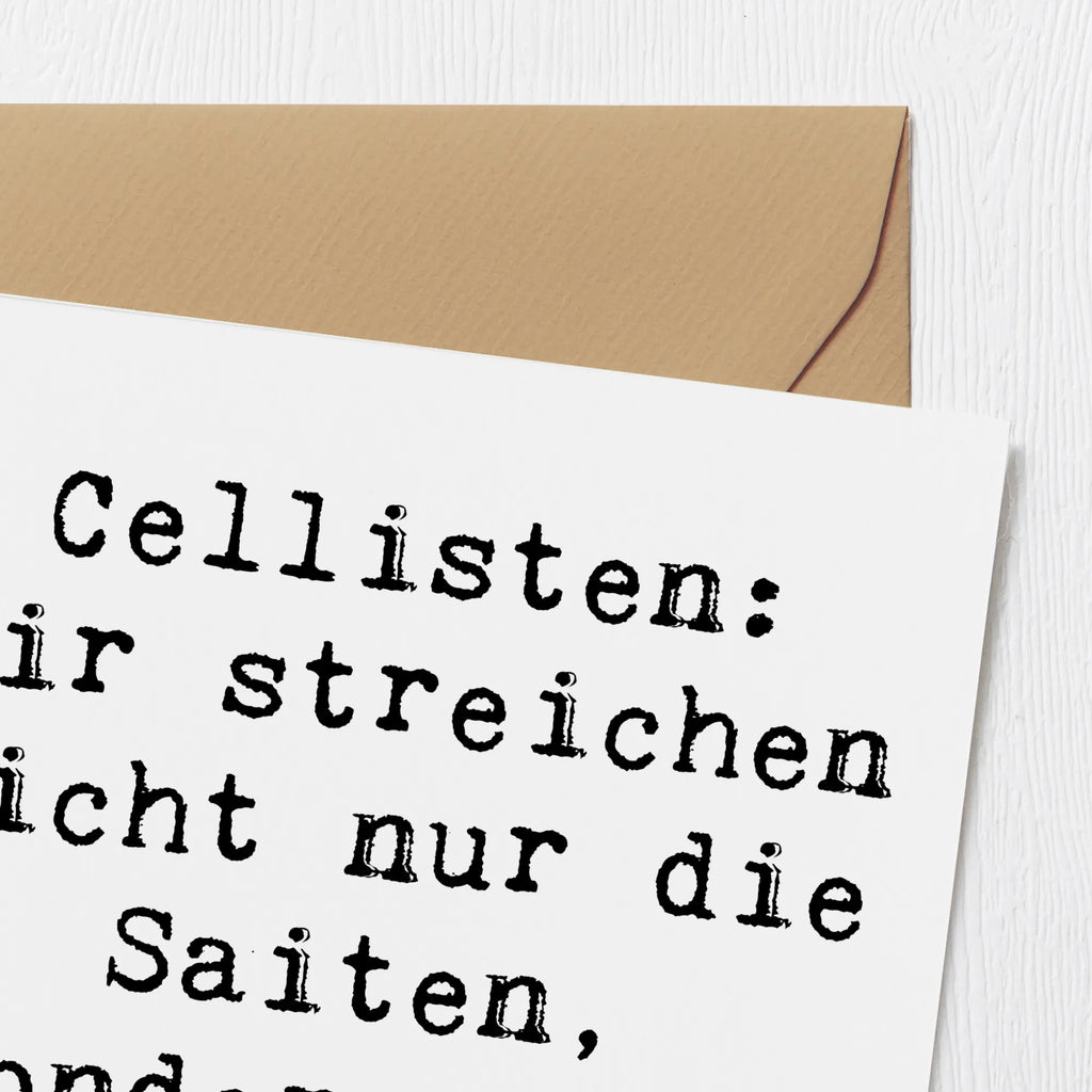 Deluxe Karte Spruch Cello Herz Karte, Grußkarte, Klappkarte, Einladungskarte, Glückwunschkarte, Hochzeitskarte, Geburtstagskarte, Hochwertige Grußkarte, Hochwertige Klappkarte, Instrumente, Geschenke Musiker, Musikliebhaber