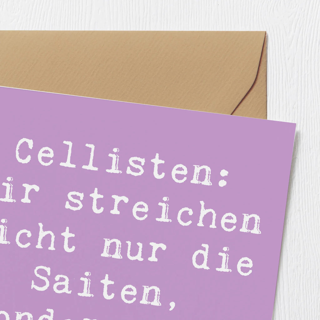 Deluxe Karte Spruch Cello Herz Karte, Grußkarte, Klappkarte, Einladungskarte, Glückwunschkarte, Hochzeitskarte, Geburtstagskarte, Hochwertige Grußkarte, Hochwertige Klappkarte, Instrumente, Geschenke Musiker, Musikliebhaber