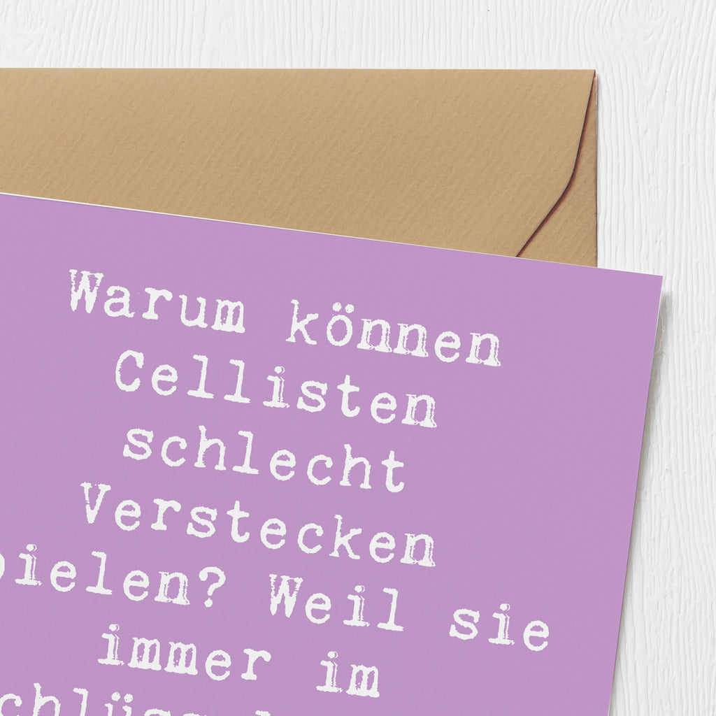 Deluxe Karte Spruch Cello Schlüsselmoment Karte, Grußkarte, Klappkarte, Einladungskarte, Glückwunschkarte, Hochzeitskarte, Geburtstagskarte, Hochwertige Grußkarte, Hochwertige Klappkarte, Instrumente, Geschenke Musiker, Musikliebhaber