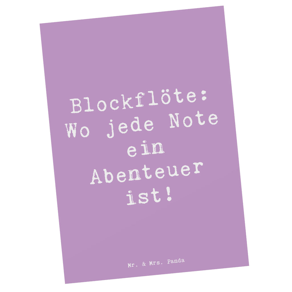 Postkarte Spruch Abenteuer Blockflöte Postkarte, Karte, Geschenkkarte, Grußkarte, Einladung, Ansichtskarte, Geburtstagskarte, Einladungskarte, Dankeskarte, Ansichtskarten, Einladung Geburtstag, Einladungskarten Geburtstag, Instrumente, Geschenke Musiker, Musikliebhaber