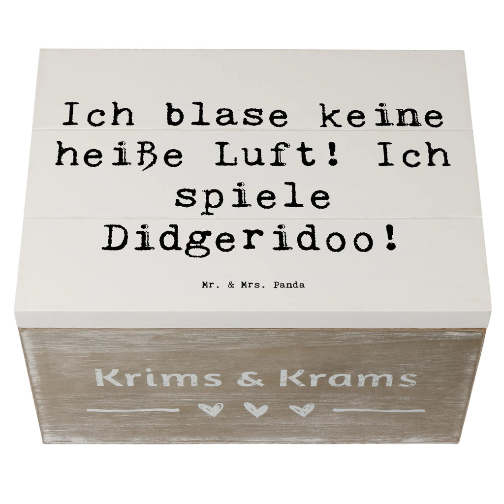 Holzkiste Spruch Didgeridoo Spieler Holzkiste, Kiste, Schatzkiste, Truhe, Schatulle, XXL, Erinnerungsbox, Erinnerungskiste, Dekokiste, Aufbewahrungsbox, Geschenkbox, Geschenkdose, Instrumente, Geschenke Musiker, Musikliebhaber